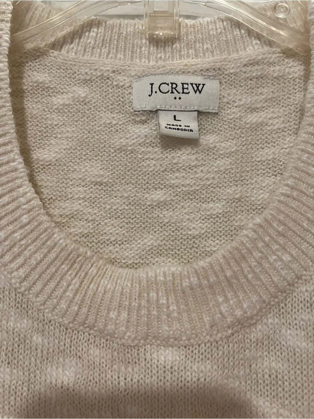 J. Crew Cream Knit Sleeveless Tank Top